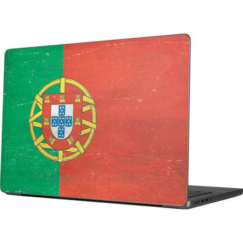 Portugal Flag Distressed Apple MacBook Pro 14-inch Skin